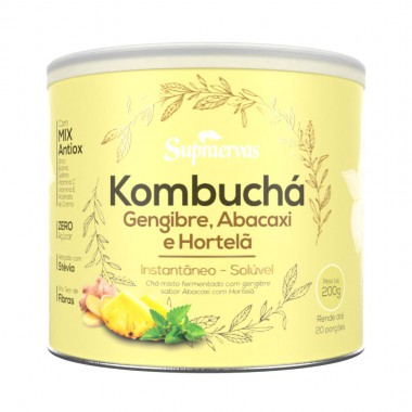 Kombuchá Gengibre, Abacaxi e Hortelã